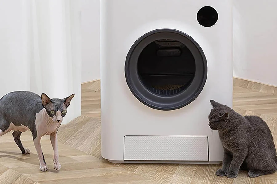 spinning cat litter box