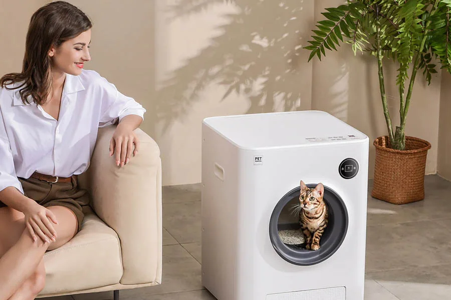 spinning cat litter box